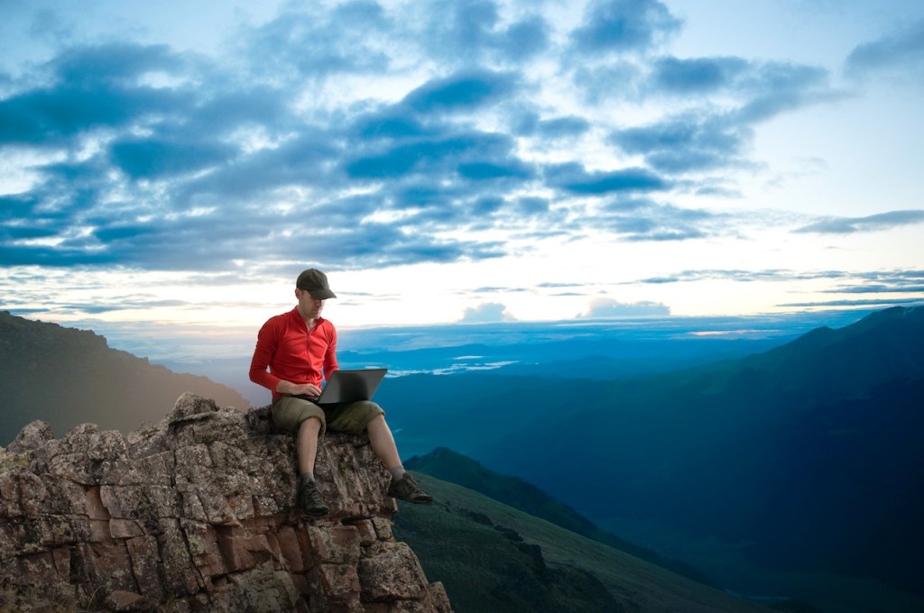 man working outdoors